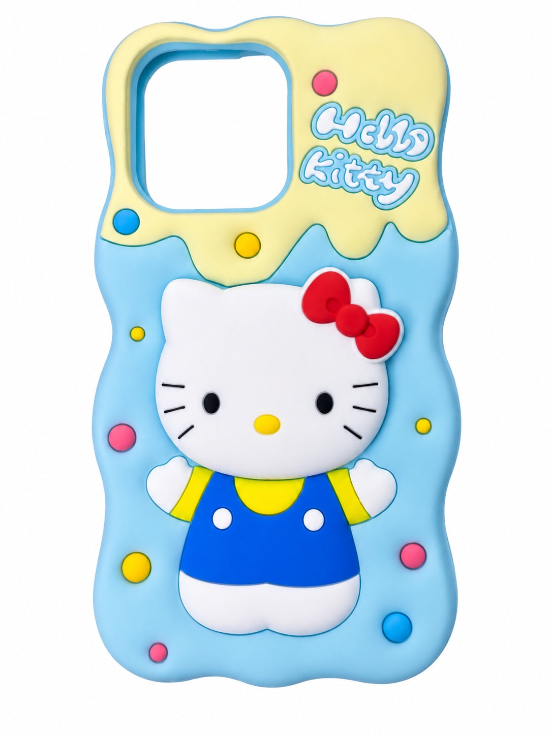 Hello Kitty phone case blue and yellow
