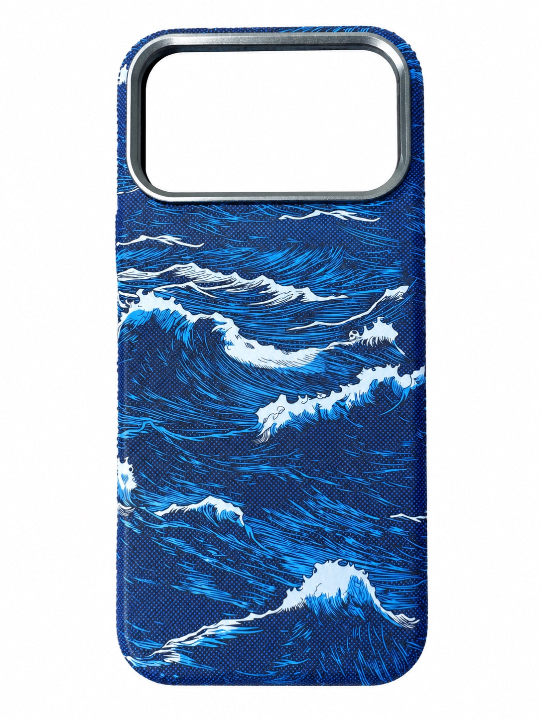 Blue premium wave phone case