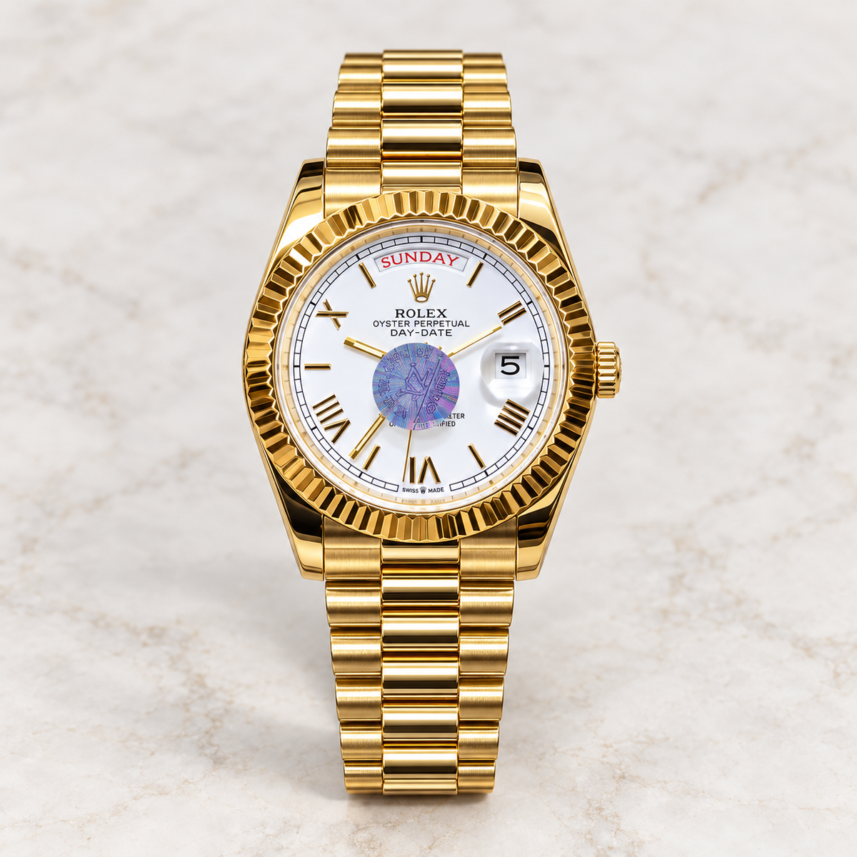 RLX day date black full gold watch