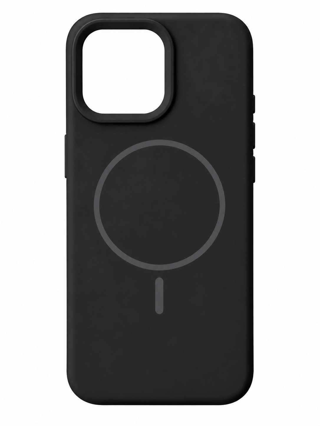 Black silicone magnetic phone case
