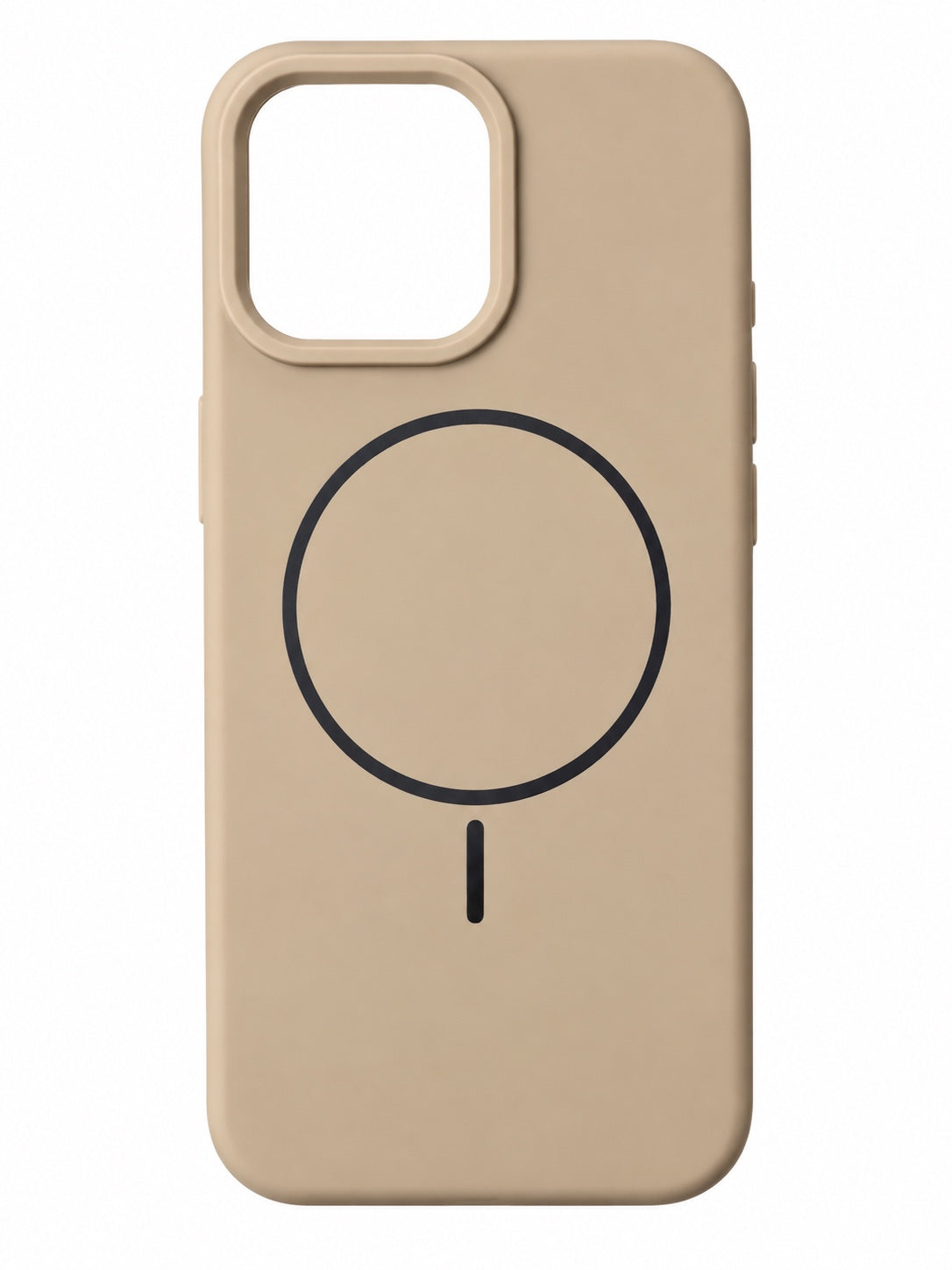 Sand beige silicone magnetic phone case