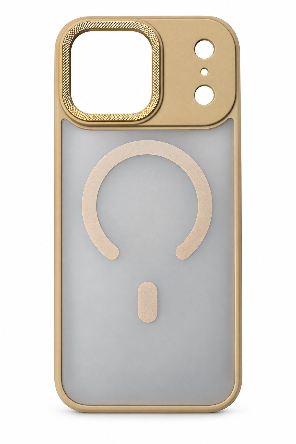 Gold beige transparent magnetic phone case